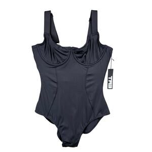 TA3 Lifty Black One-Piece Corset Lace-Up Underwire MED B/C CUP